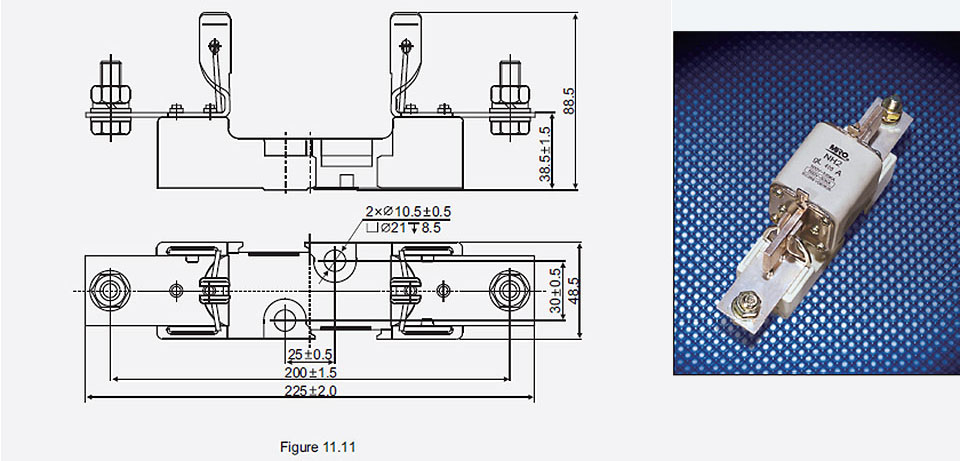 Fuse Bases For Square Pipe Fuses With Knife Contacts11