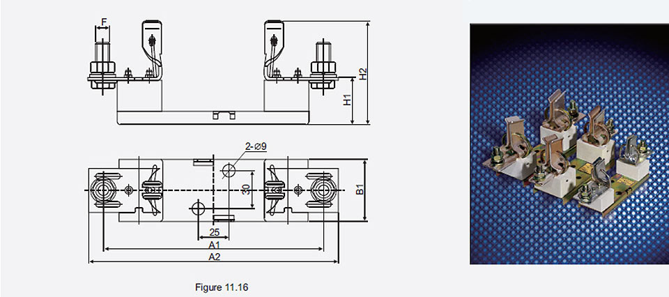 Fuse Bases For Square Pipe Fuses With Knife Contacts16